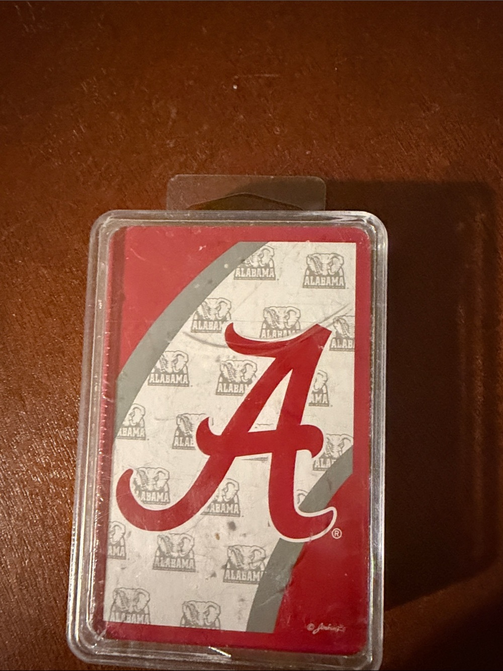Crimson Script A Decorative playing cards - Red